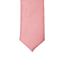 Load image into Gallery viewer, Super Skinny Pink Shiny Slim Tie - Ferrecci USA