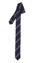 Load image into Gallery viewer, Super Skinny Stripe Purple Lavender Slim Tie - Ferrecci USA