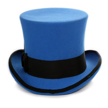 Load image into Gallery viewer, Ferrecci Royal Blue and Black Wool Felt Top Hat - Ferrecci USA