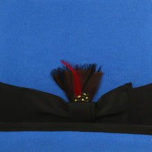 Load image into Gallery viewer, Ferrecci Royal Blue and Black Wool Felt Top Hat - Ferrecci USA