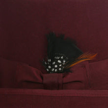 Load image into Gallery viewer, Premium Wool Burgundy Top Hat - Ferrecci USA