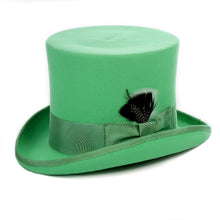 Load image into Gallery viewer, Premium Wool Green Top Hat - Ferrecci USA