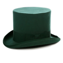 Load image into Gallery viewer, Premium Wool Hunter Green Top Hat - Ferrecci USA