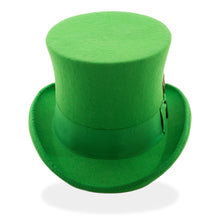 Load image into Gallery viewer, Premium Wool Kelly Green Top Hat - Ferrecci USA