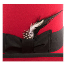 Load image into Gallery viewer, Premium Wool Red and Black Top Hat - Ferrecci USA