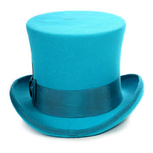 Load image into Gallery viewer, Premium Wool Turquoise Top Hat - Ferrecci USA