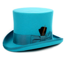 Load image into Gallery viewer, Premium Wool Turquoise Top Hat - Ferrecci USA