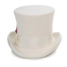 Load image into Gallery viewer, Premium Wool Off White Top Hat - Ferrecci USA