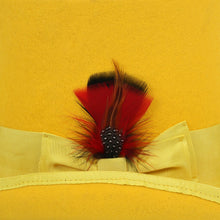 Load image into Gallery viewer, Premium Wool Yellow Victorian Top Hat - Ferrecci USA