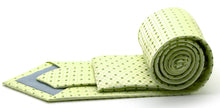 Load image into Gallery viewer, Mens Dads Classic Green Geometric Pattern Business Casual Necktie & Hanky Set UO-2 - Ferrecci USA