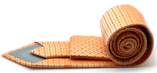 Load image into Gallery viewer, Mens Dads Classic Orange Geometric Pattern Business Casual Necktie & Hanky Set UO-5 - Ferrecci USA
