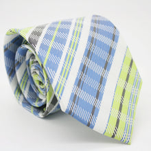 Load image into Gallery viewer, Mens Dads Classic Green Striped Pattern Business Casual Necktie & Hanky Set VO-9 - Ferrecci USA