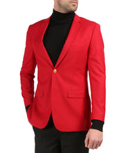Load image into Gallery viewer, Ferrecci Red Two Gold Button Slim Fit Blazer - Ferrecci USA
