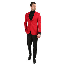 Load image into Gallery viewer, Ferrecci Red Two Gold Button Slim Fit Blazer - Ferrecci USA