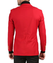 Load image into Gallery viewer, Ferrecci Red Two Gold Button Slim Fit Blazer - Ferrecci USA