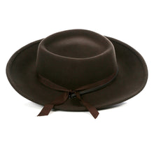 Load image into Gallery viewer, Dark Brown Wide Brim Fedora - Earp - Ferrecci USA