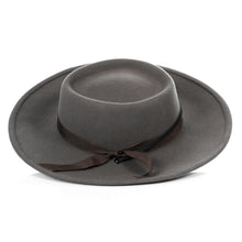 Load image into Gallery viewer, Grey Wide Brim Fedora - Earp - Ferrecci USA