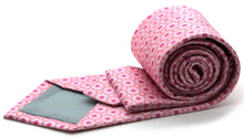 Load image into Gallery viewer, Mens Dads Classic Pink Geometric Pattern Business Casual Necktie & Hanky Set Y-5 - Ferrecci USA