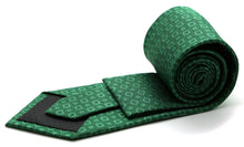 Load image into Gallery viewer, Mens Dads Classic Green Geometric Pattern Business Casual Necktie & Hanky Set Y-9 - Ferrecci USA