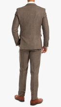 Load image into Gallery viewer, York Brown 3 Piece Herringbone Suit - Ferrecci USA