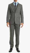 Load image into Gallery viewer, York Grey Slim Fit 3 Piece Herringbone Suit - Ferrecci USA