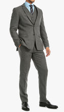 Load image into Gallery viewer, York Grey Slim Fit 3 Piece Herringbone Suit - Ferrecci USA