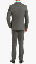Load image into Gallery viewer, York Grey Slim Fit 3 Piece Herringbone Suit - Ferrecci USA