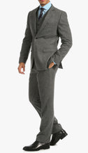 Load image into Gallery viewer, York Grey Slim Fit 3 Piece Herringbone Suit - Ferrecci USA