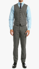 Load image into Gallery viewer, York Grey Slim Fit 3 Piece Herringbone Suit - Ferrecci USA