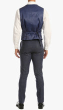 Load image into Gallery viewer, York Navy Slim Fit 3 Piece Herringbone Suit - Ferrecci USA