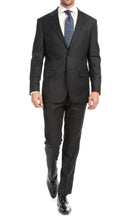 Load image into Gallery viewer, Yves Grey Plaid Check Men's Premium 2 Piece Wool Slim Fit Suit - Ferrecci USA