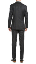 Load image into Gallery viewer, Yves Grey Plaid Check Men's Premium 2 Piece Wool Slim Fit Suit - Ferrecci USA