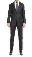 Load image into Gallery viewer, Yves Grey Plaid Check Men's Premium 2 Piece Wool Slim Fit Suit - Ferrecci USA