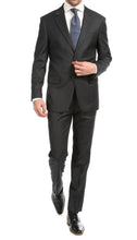 Load image into Gallery viewer, Yves Grey Plaid Check Men's Premium 2 Piece Wool Slim Fit Suit - Ferrecci USA