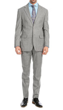 Load image into Gallery viewer, Yves Light Grey Plaid Check Men's Premium 2 Piece Wool Slim Fit Suit - Ferrecci USA