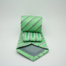 Load image into Gallery viewer, Mens Dads Classic Green Striped Pattern Business Casual Necktie & Hanky Set ZO-2 - Ferrecci USA