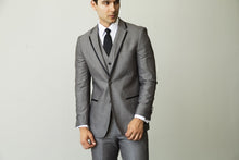 Load image into Gallery viewer, Celio Grey & Black Slim Fit 3 Piece Tuxedo - Ferrecci USA