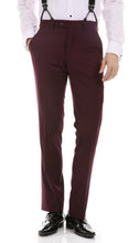 Load image into Gallery viewer, Ferrecci Men's Reno Burgundy Slim Fit Shawl Lapel 2 Piece Tuxedo Suit Set - Ferrecci USA