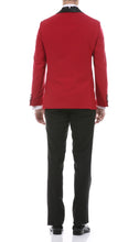 Load image into Gallery viewer, Ferrecci Men's Reno Red/Black Slim Fit Shawl Lapel 2 Piece Tuxedo Suit Set - Ferrecci USA