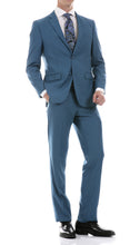 Load image into Gallery viewer, Oslo Teal Notch Lapel 2 Piece Slim Fit Suit - Ferrecci USA