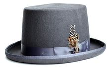 Load image into Gallery viewer, Wool Topper Hat Rounded Brim - Black
