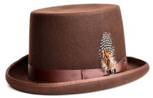 Load image into Gallery viewer, Wool Topper Hat Rounded Brim - Black
