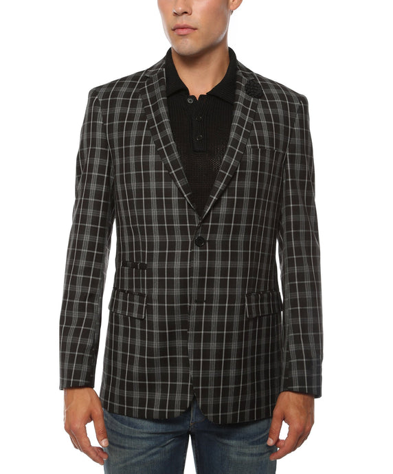 The Alton Plaid Slim Fit Mens Blazer - Ferrecci USA 