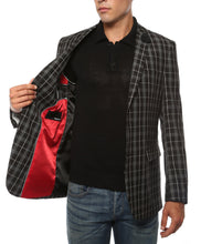 Load image into Gallery viewer, The Alton Plaid Slim Fit Mens Blazer - Ferrecci USA 
