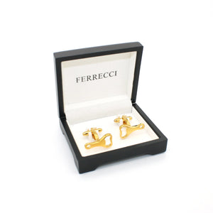 Goldtone Bottle Opener Cuff Links With Jewelry Box - Ferrecci USA 