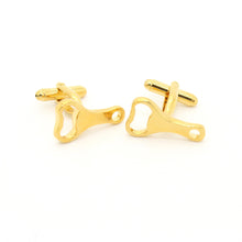Load image into Gallery viewer, Goldtone Bottle Opener Cuff Links With Jewelry Box - Ferrecci USA 
