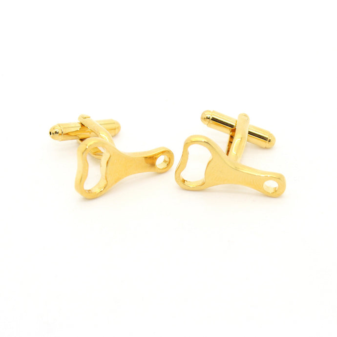 Goldtone Bottle Opener Cuff Links With Jewelry Box - Ferrecci USA 