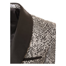 Load image into Gallery viewer, Ash Black and White Snake Skin Tuxedo Blazer - Ferrecci USA 
