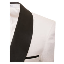 Load image into Gallery viewer, Ash All White Snake Skin Tuxedo Blazer - Ferrecci USA 
