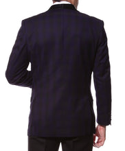 Load image into Gallery viewer, The Astor Purple Plaid Slim Shawl Tuxedo Blazer - Ferrecci USA 
